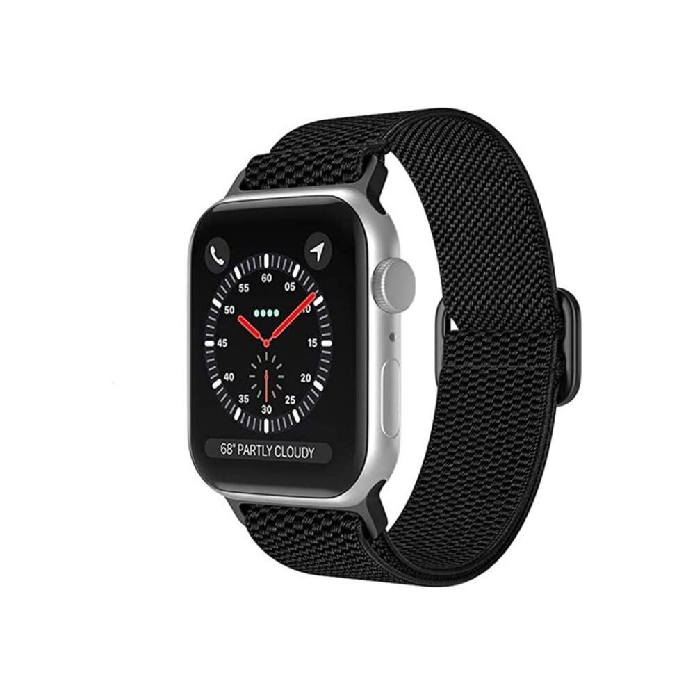 Stretchy Nylon Solo Loop Watch Band for Apple Watch 38/40/41mm Black
